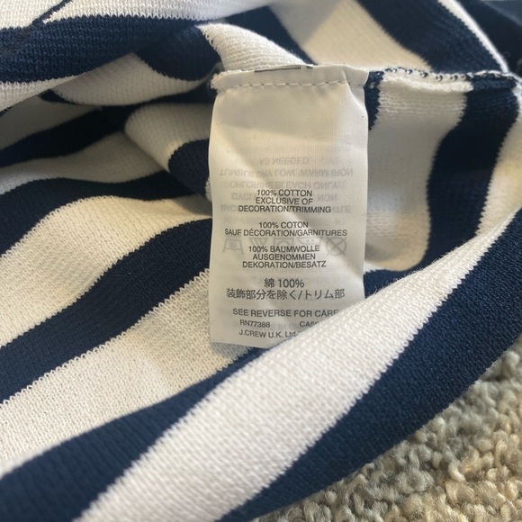 J. Crew Long Sleeve Ribbed Striped Sweater with Cabana Patches Size XS - Picture 4 of 7